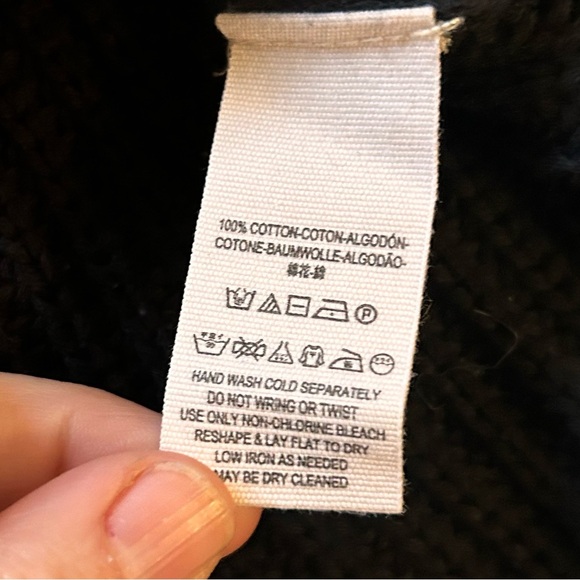 Free People Damsel Black Bell Sleeve Knit Sweater size medium - Picture 11 of 16